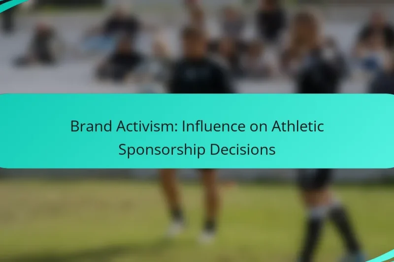 Brand Activism: Influence on Athletic Sponsorship Decisions