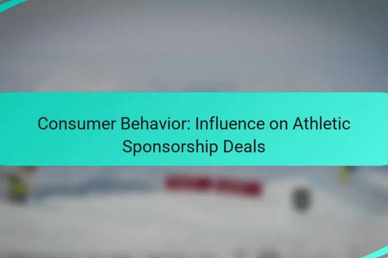 Consumer Behavior: Influence on Athletic Sponsorship Deals