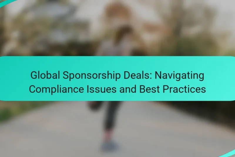 Global Sponsorship Deals: Navigating Compliance Issues and Best Practices