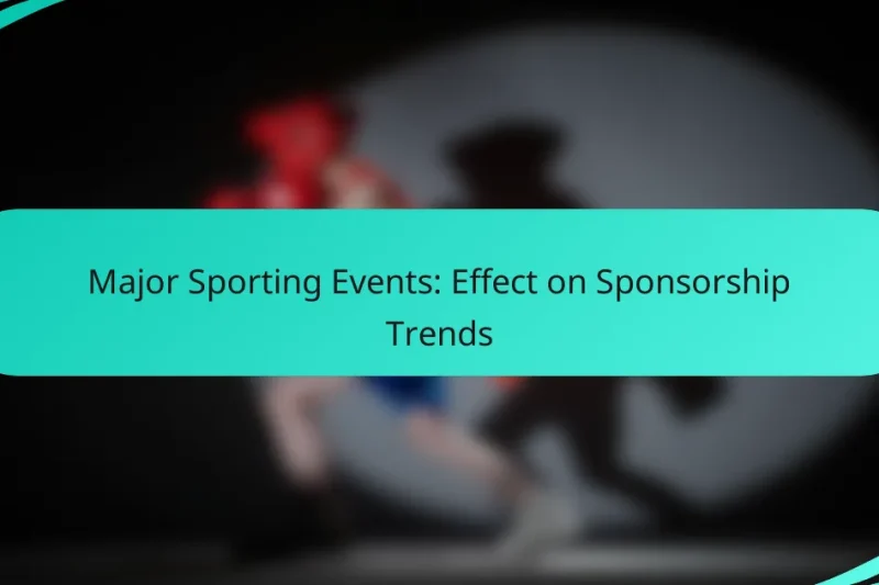 Major Sporting Events: Effect on Sponsorship Trends