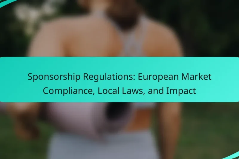 Sponsorship Regulations: European Market Compliance, Local Laws, and Impact