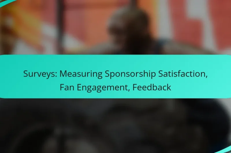 Surveys: Measuring Sponsorship Satisfaction, Fan Engagement, Feedback