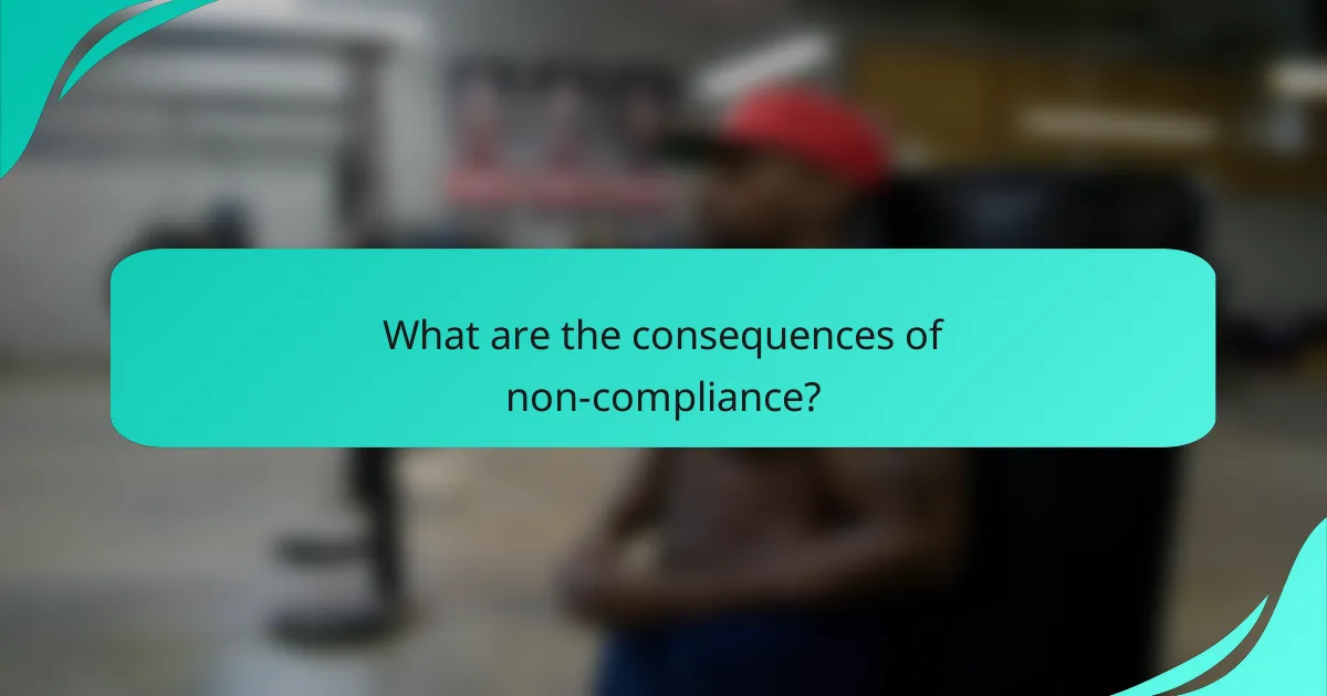 What are the consequences of non-compliance?