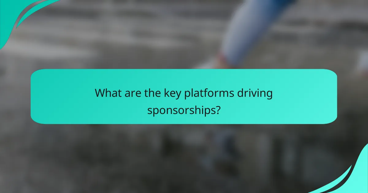 What are the key platforms driving sponsorships?